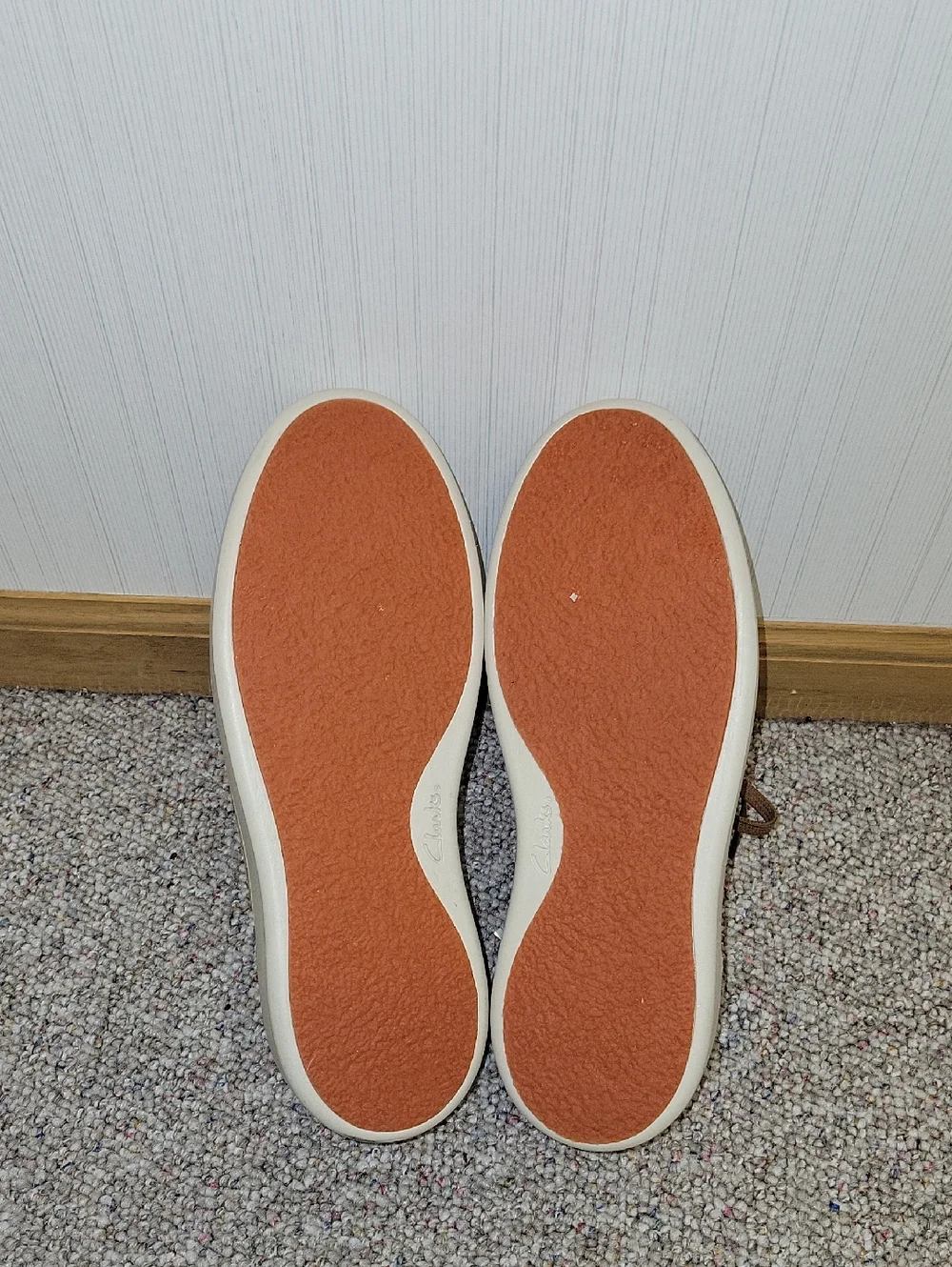 Clarks Men's Courtlite Wally Suede Boat Shoes in Tan, Cream Sole Men's 9 NWOT